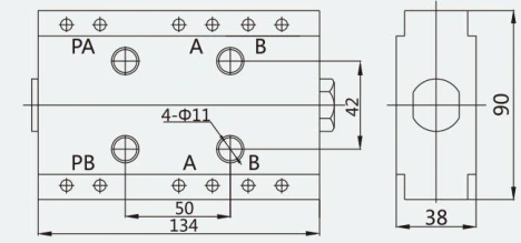 Original dimension drawing or hydraulic symbol excerpt 1 for GDSF.00A