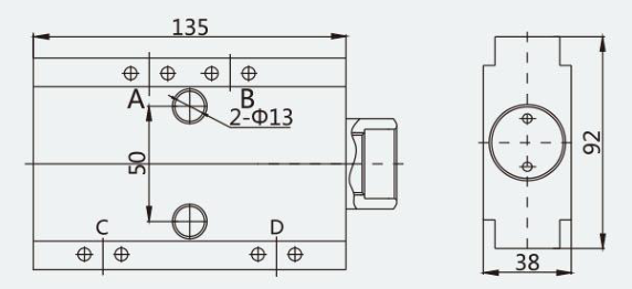 Original dimension drawing or hydraulic symbol excerpt 1 for FDS125/40