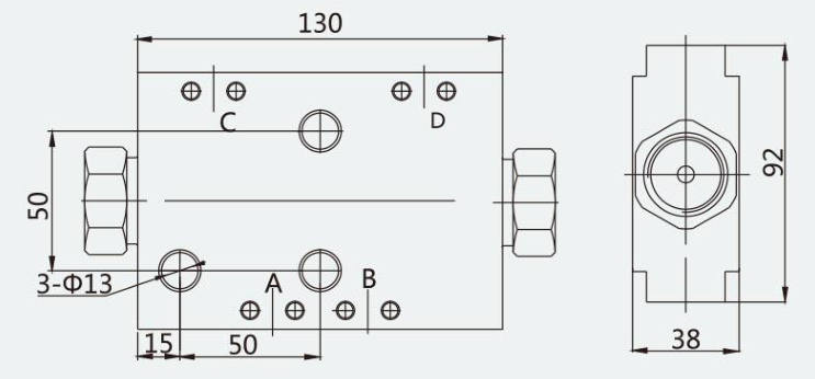 Original dimension drawing or hydraulic symbol excerpt 1 for FDS125/40