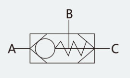 Original dimension drawing or hydraulic symbol excerpt 2 for JDF4C